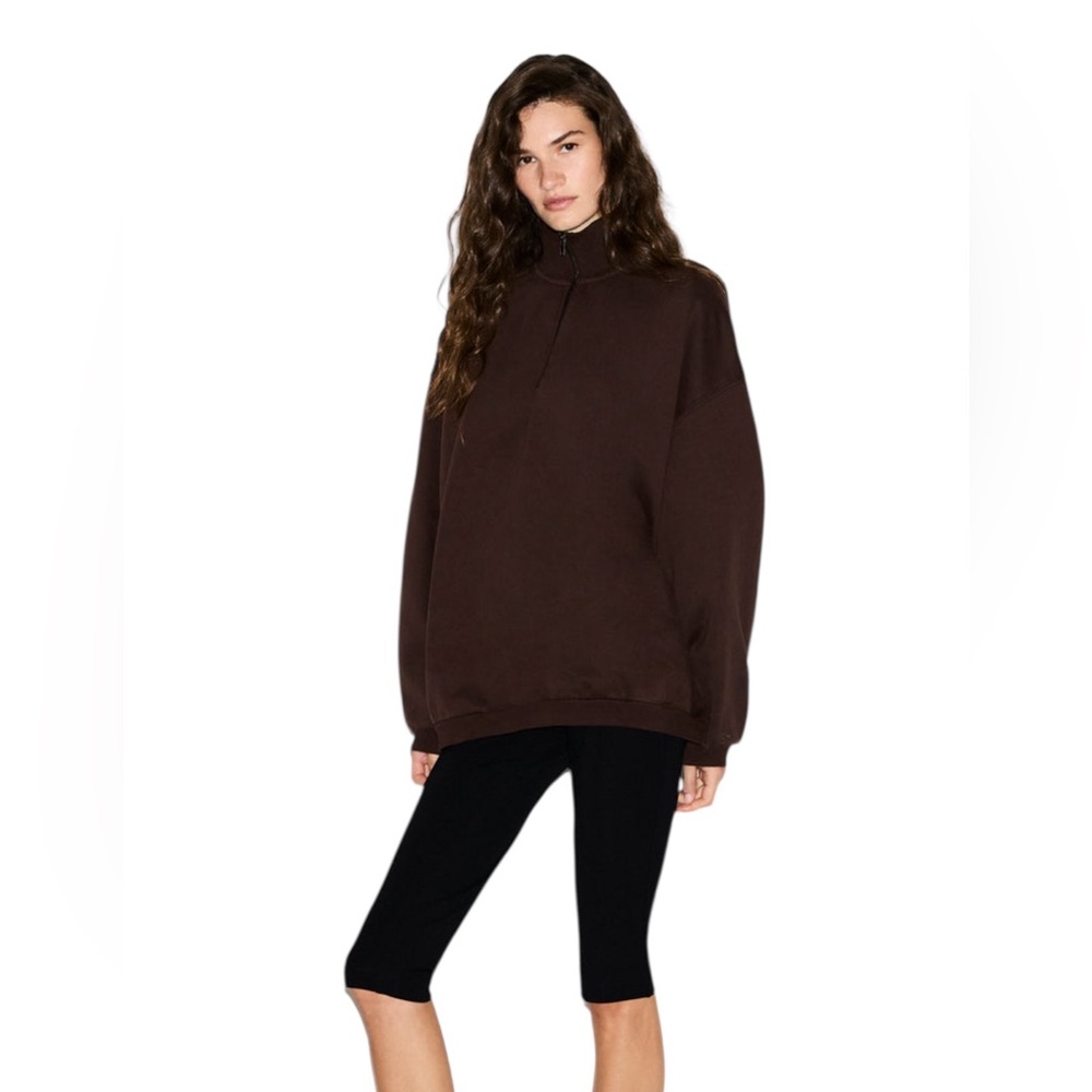 *SOLD* SKIMS Boyfriend Fleece Slouchy Half Zip Pullover Oversized